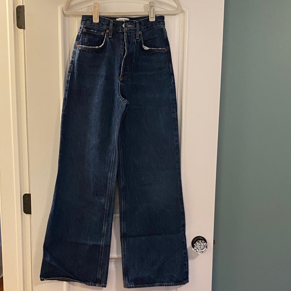 Agolde Midnight Blue Wide-Leg Jeans